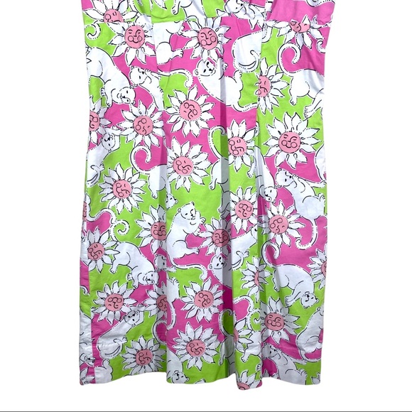 Vintage Lilly Pulitzer Lioness and Sunflower Print Shift Dress (4) - Picture 5 of 8